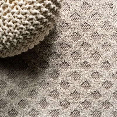 JONATHAN Y Rabat High-Low Pile Mini-Diamond Trellis Indoor/Outdoor Area Rug 4 JONATHAN Y Rabat High-Low Pile Mini-Diamond Trellis Indoor/Outdoor Area Rug - Image 2