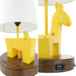 17.5" Sahara Mid-Century Giraffe Kids' Table Lamp With USB Port - JONATHAN Y: Empire Shade, UL Listed 13 17.5" Sahara Mid-Century Giraffe Kids' Table Lamp With USB Port - JONATHAN Y: Empire Shade, UL Listed -Jonathan Y Store GUEST caebf621 a64e 45df a9cb d9bea5c817be