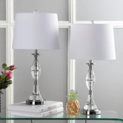 JONATHAN Y Reid 25.5" Crystal Table Lamp (Set of 2) with LED Light Bulbs -Jonathan Y Store GUEST ce9ae56b e141 43d0 a760 1fd3837b10c3