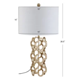 JONATHAN Y Oliver 26.5" Gold Quatrefoil Table Lamp with LED Bulb 7 JONATHAN Y Oliver 26.5" Gold Quatrefoil Table Lamp with LED Bulb -Jonathan Y Store GUEST d02ad4ad 5bcb 453f adbd 00f45b35fe30