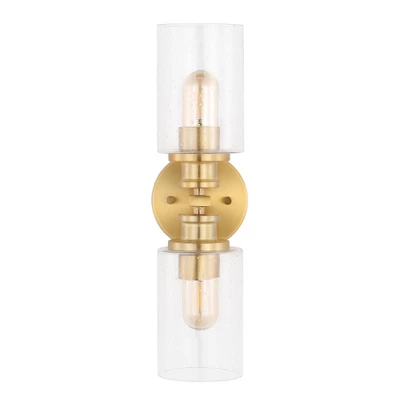 JONATHAN Y Jules 16.5" 2-Light LED Edison Cylinder Wall Sconce - Brass Gold 5 JONATHAN Y Jules 16.5" 2-Light LED Edison Cylinder Wall Sconce - Brass Gold - Image 3