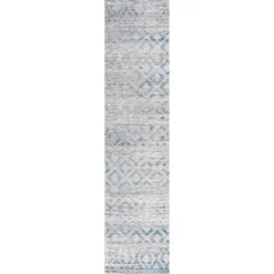JONATHAN Y Ancient Faded Trellis Coastal Area Rug