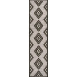 JONATHAN Y Lior Geometric Moroccan Diamond Indoor/Outdoor Area Rug