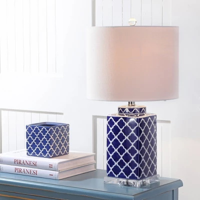 JONATHAN Y Clarke 23" Blue Chinoiserie Ginger Jar Table Lamp with LED Bulb 3 JONATHAN Y Clarke 23" Blue Chinoiserie Ginger Jar Table Lamp with LED Bulb