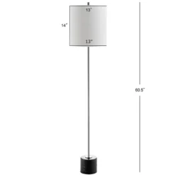 JONATHAN Y Levitt 60.5" Marble and Metal Floor Lamp with LED Bulb - Silver -Jonathan Y Store GUEST d4ec62f1 a258 4940 a5b1 d80595b55e28