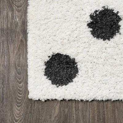 Pere Modern Charcoal Dot Shag Area Rug - JONATHAN Y 4 Pere Modern Charcoal Dot Shag Area Rug - JONATHAN Y - Image 2