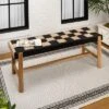 JONATHAN Y Denis 48" Backless Acacia Wood Outdoor Bench - 700lb Capacity