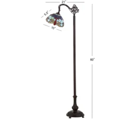 JONATHAN Y 60" Dragonfly Tiffany Style Arched Floor Lamp with LED Bulb 7 JONATHAN Y 60" Dragonfly Tiffany Style Arched Floor Lamp with LED Bulb -Jonathan Y Store GUEST d72b77b6 9d5b 4d2d a29a b84a68837c23
