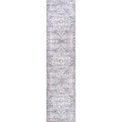 JONATHAN Y Didim Boho Gray Medallion Washable Area Rug