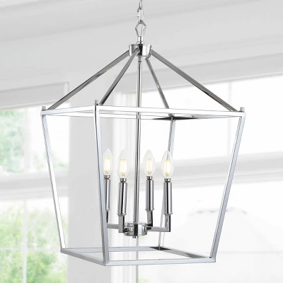 JONATHAN Y 16" Metal Pagoda Lantern Pendant - Includes LED Bulb 8 JONATHAN Y 16" Metal Pagoda Lantern Pendant - Includes LED Bulb - Image 6