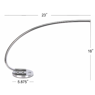 JONATHAN Y Faye 16" Contemporary LED Task Lamp in Silver 5 JONATHAN Y Faye 16" Contemporary LED Task Lamp in Silver - Image 3