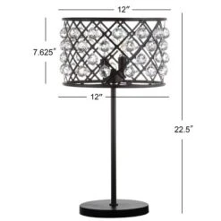 JONATHAN Y Gabrielle 22.5" Metal and Crystal Table Lamp with LED Bulb - Black 7 JONATHAN Y Gabrielle 22.5" Metal and Crystal Table Lamp with LED Bulb - Black -Jonathan Y Store GUEST d97b147b 0dec 4a83 8d78 bbb032ef84b0