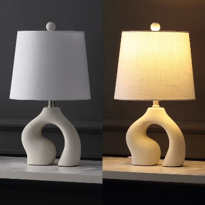 JONATHAN Y Tula Scandinavian Minimalist Ceramic Arch LED Table Lamp 6 JONATHAN Y Tula Scandinavian Minimalist Ceramic Arch LED Table Lamp - Image 4