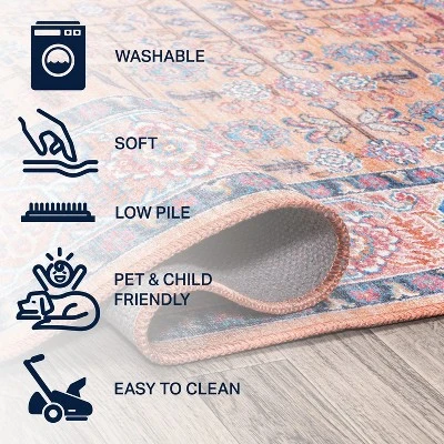 JONATHAN Y Kemer All-Over Persian Washable Area Rug 7 JONATHAN Y Kemer All-Over Persian Washable Area Rug - Image 5