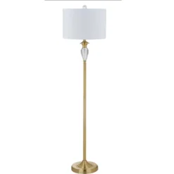 JONATHAN Y Evelyn Crystal and Brass Metal LED Floor Lamp with Linen Shade 12 JONATHAN Y Evelyn Crystal and Brass Metal LED Floor Lamp with Linen Shade -Jonathan Y Store GUEST dd6013ed e3e6 454f 9100 9b6359016b15