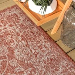 Tela Bohemian Inspired Textured Weave Floral Indoor/Outdoor Area Rug - JONATHAN Y -Jonathan Y Store GUEST dddfcd2a d175 4fbd 8446 354d30d3f991