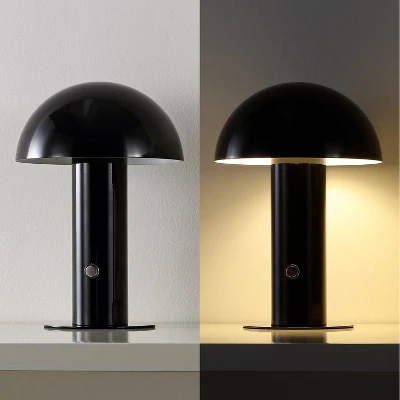 10.75" Boletus Contemporary Bohemian Rechargeable/Cordless Iron LED Mushroom Table Lamp - JONATHAN Y 11 10.75" Boletus Contemporary Bohemian Rechargeable/Cordless Iron LED Mushroom Table Lamp - JONATHAN Y - Image 9