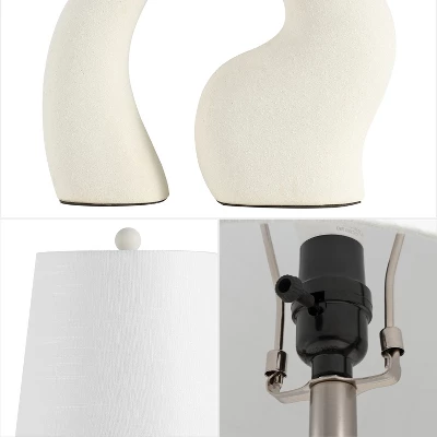 JONATHAN Y Tula Scandinavian Minimalist Ceramic Arch LED Table Lamp 7 JONATHAN Y Tula Scandinavian Minimalist Ceramic Arch LED Table Lamp - Image 5