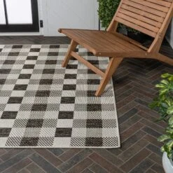 JONATHAN Y Darcy Traditional Geometric Bold Gingham Indoor/Outdoor Area Rug -Jonathan Y Store GUEST e10a59ee ac4a 4cae 9168 8e03cf4973c3