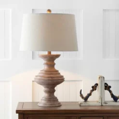 26.5" Scarlett Resin Table Lamp (Includes LED Light Bulb) Brown - JONATHAN Y