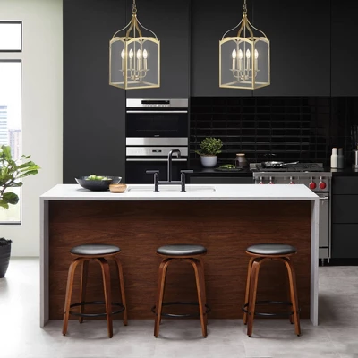 JONATHAN Y Ruth 11" Classic Metal and Glass Lantern Pendant in Antique Gold 5 JONATHAN Y Ruth 11" Classic Metal and Glass Lantern Pendant in Antique Gold - Image 3