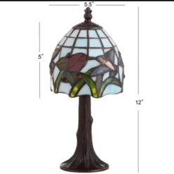 JONATHAN Y Hummingbird Tiffany-Style LED Table Lamp with Stained Glass Shade 12 JONATHAN Y Hummingbird Tiffany-Style LED Table Lamp with Stained Glass Shade -Jonathan Y Store GUEST e45f00f9 9c52 4b6c a738 134530be2728