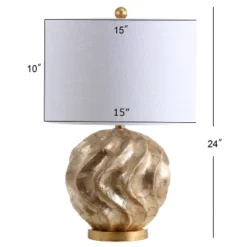 24" Versailles Sphere Sea Shell Table Lamp (Includes LED Light Bulb) Gold - JONATHAN Y -Jonathan Y Store GUEST e5051fa4 1beb 4de1 94f7 41aac07822b0