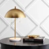 20.7" Metal Dome Table Lamp With Marble Base (Includes LED Light Bulb) Gold/White - Jonathan Y -Jonathan Y Store GUEST e530e1c2 979f 4045 9612 2ea2e44fbf3c