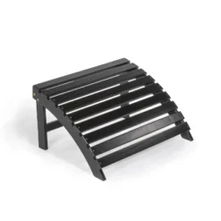 JONATHAN Y Saranac Traditional Acacia Wood Adirondack Chair with Detachable Ottoman -Jonathan Y Store GUEST e5cc02bf 9f76 4cb9 b6fe e791d2a3b991