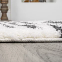 JONATHAN Y Elm Diamond Stripe Geometric Shag Indoor Area Rug -Jonathan Y Store GUEST e65a2f01 0fc1 47ad ba56 08cf8c8fef53