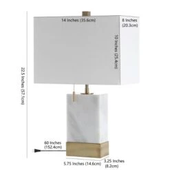 Jonathan Y Trevor 22.5" Marble & Gold Modern Console Table Lamp -Jonathan Y Store GUEST e726db85 d7ea 40aa b1cc 998cf770bc1c