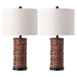 JONATHAN Y Elicia 25" Coastal Water Hyacinth Table Lamps, Set of 2 -Jonathan Y Store GUEST e8e51885 b7fb 4afd abe1 b5e6cf20ef91