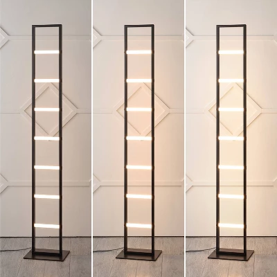 59.3" JONATHAN Y Ivan Minimalist Modern Iron Ladder Dimmable Integrated LED Floor Lamp: ETL Listed, 3000K 9 59.3" JONATHAN Y Ivan Minimalist Modern Iron Ladder Dimmable Integrated LED Floor Lamp: ETL Listed, 3000K - Image 7