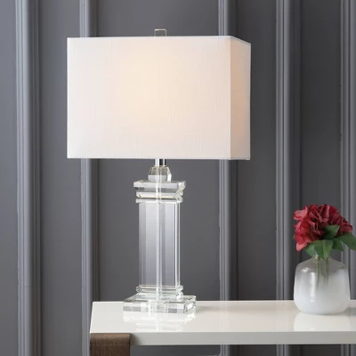 JONATHAN Y Ophelia 26.5" Solid Crystal Column Table Lamp with LED Bulb 3 JONATHAN Y Ophelia 26.5" Solid Crystal Column Table Lamp with LED Bulb