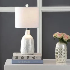 JONATHAN Y Lucille 21" Seashell Table Lamp with LED Bulb
