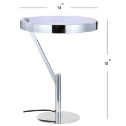 JONATHAN Y Owen Contemporary Integrated LED Metal Table Lamp - Chrome -Jonathan Y Store GUEST eb487e31 ae50 4e7d b73d 83b70a05bb32