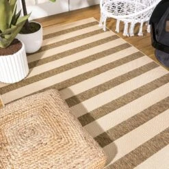 JONATHAN Y Aveiro Wide Stripe Indoor/Outdoor Flatweave Area Rug -Jonathan Y Store GUEST ec48d67b 96d7 4590 986b 2c4e9f3e6424