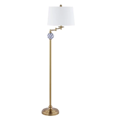 JONATHAN Y Aveiro 61.5" Classic Midcentury Iron LED Floor Lamp in Brass Gold 6 JONATHAN Y Aveiro 61.5" Classic Midcentury Iron LED Floor Lamp in Brass Gold - Image 4