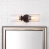 JONATHAN Y Jules 2-Light Art Deco LED Wall Sconce in Oil Rubbed Bronze