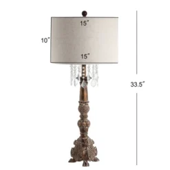 JONATHAN Y Carlisle 33.5" Resin and Acrylic Table Lamp - Brown -Jonathan Y Store GUEST f187a68a 27d1 45d9 96ce a4ec5d21fb19