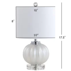 JONATHAN Y 17.5" Glass and Crystal Pearl Table Lamp with LED Bulb -Jonathan Y Store GUEST f1e9eec2 fa02 42fc a28c 800b47b4c20f