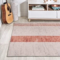 JONATHAN Y Raita Modern Distressed Stripe Machine-Washable Area Rug -Jonathan Y Store GUEST f371667e 5107 42b3 9172 79328d919faa