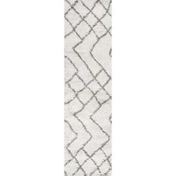 JONATHAN Y Inca Moroccan Diamond Shag Area Rug