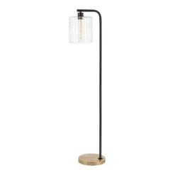 JONATHAN Y Easton 60.75" Modern Minimalist Metal/Ribbed Glass (Includes LED Light Bulb) Floor Lamp Brass Gold/Black 11 JONATHAN Y Easton 60.75" Modern Minimalist Metal/Ribbed Glass (Includes LED Light Bulb) Floor Lamp Brass Gold/Black -Jonathan Y Store GUEST f4a824fe df14 485f 81e4 b55e374e66b4
