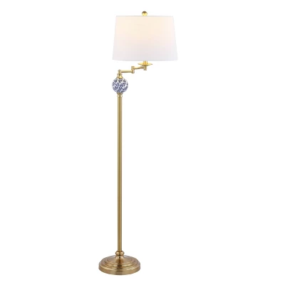 JONATHAN Y Aveiro 61.5" Classic Midcentury Iron LED Floor Lamp in Brass Gold 7 JONATHAN Y Aveiro 61.5" Classic Midcentury Iron LED Floor Lamp in Brass Gold - Image 5