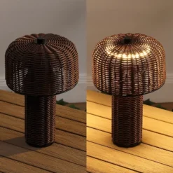 JONATHAN Y Mia 10" Modern Cordless Faux Wicker LED Table Lamp (Set of 2) -Jonathan Y Store GUEST f519119b e2d0 4636 8f3b 79e6469e81f5