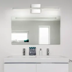 JONATHAN Y Makena 28" Dimmable Metal LED Wall Sconce - Polished Chrome