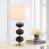 JONATHAN Y Carter 29.75" Navy Blue Glass Triple Orb Table Lamp with LED Bulb -Jonathan Y Store GUEST f684bde7 5dbc 407b b2db dff684e8b205