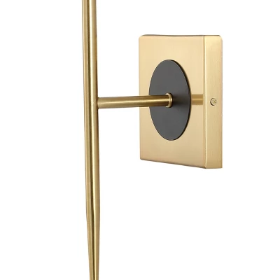 JONATHAN Y Sylvie 6" 1-Light Brass Gold & White Iron LED Wall Sconce 10 JONATHAN Y Sylvie 6" 1-Light Brass Gold & White Iron LED Wall Sconce - Image 8