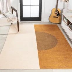 Demie Minimalist Graphic Circle Machine-Washable Area Rug - JONATHAN Y -Jonathan Y Store GUEST fc2e838e f806 4296 be81 45be5d734908